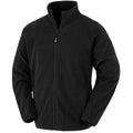 Black - Front - Result Genuine Recycled Mens Microfleece Jacket