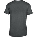 Dark Heather - Back - Gildan Mens Soft Style V-Neck Short Sleeve T-Shirt
