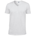 White - Front - Gildan Mens Soft Style V-Neck Short Sleeve T-Shirt