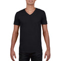 Black - Lifestyle - Gildan Mens Soft Style V-Neck Short Sleeve T-Shirt