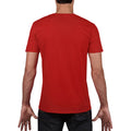 Red - Pack Shot - Gildan Mens Soft Style V-Neck Short Sleeve T-Shirt