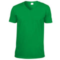 Irish Green - Front - Gildan Mens Soft Style V-Neck Short Sleeve T-Shirt