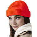 Fire Red - Back - Beechfield Harbour Beanie