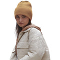 Ginger Biscuit - Side - Beechfield Cuffed Oversized Beanie
