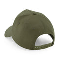 Military Green - Back - Beechfield Unisex Adult Removable Patch Baseball Cap