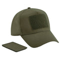 Military Green - Front - Beechfield Unisex Adult Removable Patch Baseball Cap