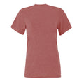 Mauve - Back - Bella + Canvas Womens-Ladies Heather Jersey Relaxed Fit T-Shirt