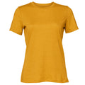 Mustard Yellow - Front - Bella + Canvas Womens-Ladies Heather Jersey Relaxed Fit T-Shirt