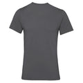 Deep Grey - Back - Bella + Canvas Womens-Ladies Heather Jersey Relaxed Fit T-Shirt