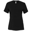 Black - Front - Bella + Canvas Womens-Ladies Heather Jersey Relaxed Fit T-Shirt