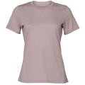 Pink Gravel - Front - Bella + Canvas Womens-Ladies Heather Jersey Relaxed Fit T-Shirt