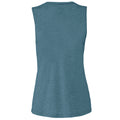 Deep Teal Heather - Back - Bella + Canvas Womens-Ladies Muscle Jersey Tank Top