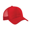 Classic Red-Classic Red - Front - Beechfield Unisex Adult Snapback Trucker Cap