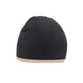 Black-Stone - Front - Beechfield Unisex Adult Two Tone Knitted Beanie