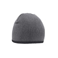 Graphite Grey-Black - Front - Beechfield Unisex Adult Two Tone Knitted Beanie