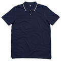 Navy-White - Front - Mantis Mens Tipped Polo Shirt