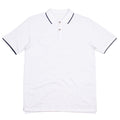 White-Navy - Front - Mantis Mens Tipped Polo Shirt