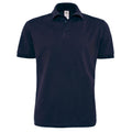 Navy Blue - Front - B&C Mens Heavymill Polo Shirt