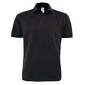 Black - Front - B&C Mens Heavymill Polo Shirt