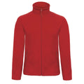 Red - Front - B&C Mens ID.501 Fleece Jacket