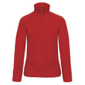 Red - Front - B&C Womens-Ladies ID.501 Fleece Jacket