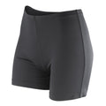 Black - Front - Spiro Womens-Ladies Impact Soft Sweat Shorts