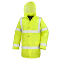 Yellow - Front - SAFE-GUARD by Result Mens Motorway Hi-Vis Jacket