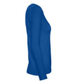 Royal Blue - Side - B&C Womens-Ladies #E150 Long-Sleeved T-Shirt