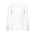 White - Back - B&C Womens-Ladies #E150 Long-Sleeved T-Shirt