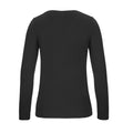Black - Back - B&C Womens-Ladies #E150 Long-Sleeved T-Shirt
