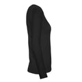 Black - Side - B&C Womens-Ladies #E150 Long-Sleeved T-Shirt