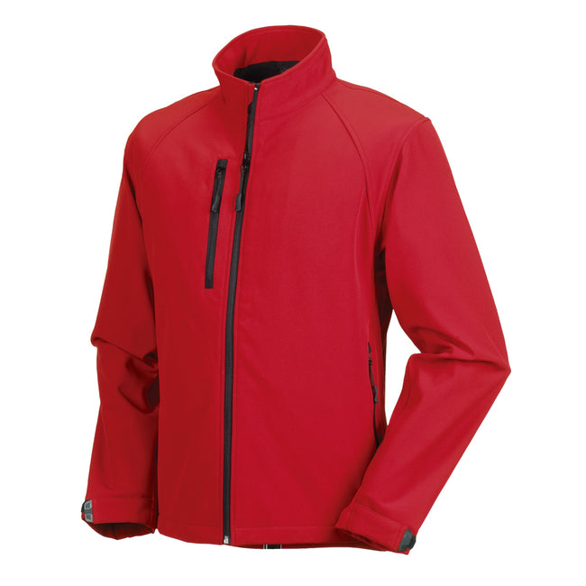 Classic Red - Back - Russell Mens Water Resistant & Windproof Softshell Jacket