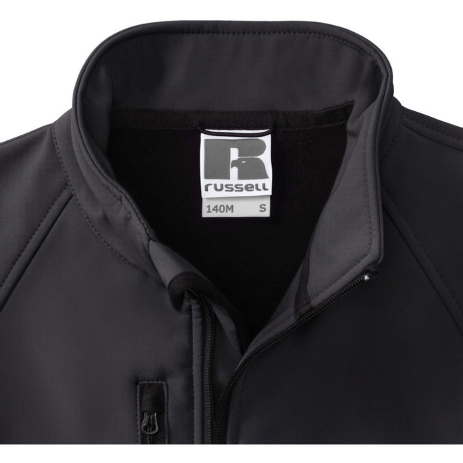 Black - Lifestyle - Russell Mens Water Resistant & Windproof Softshell Jacket