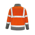 Fluorescent Orange - Back - SAFE-GUARD by Result Mens Hi-Vis Fleece Jacket