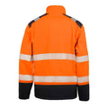 Fluorescent Orange-Black - Back - SAFE-GUARD by Result Mens Ripstop Safety Soft Shell Jacket