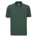 Bottle Green - Front - Russell Mens 100% Cotton Short Sleeve Polo Shirt
