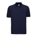 French Navy - Front - Russell Mens 100% Cotton Short Sleeve Polo Shirt