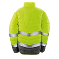 Fluro Yellow - Back - SAFE-GUARD by Result Mens Safety Jacket