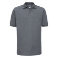 Convoy Grey - Front - Russell Mens Ripple Collar & Cuff Short Sleeve Polo Shirt