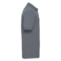 Convoy Grey - Back - Russell Mens Ripple Collar & Cuff Short Sleeve Polo Shirt