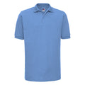 Sky Blue - Front - Russell Mens Ripple Collar & Cuff Short Sleeve Polo Shirt