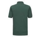 Bottle Green - Side - Russell Mens Ripple Collar & Cuff Short Sleeve Polo Shirt