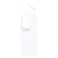 White - Back - Russell Mens Ripple Collar & Cuff Short Sleeve Polo Shirt