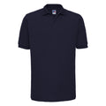 French Navy - Front - Russell Mens Ripple Collar & Cuff Short Sleeve Polo Shirt