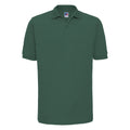 Bottle Green - Front - Russell Mens Ripple Collar & Cuff Short Sleeve Polo Shirt