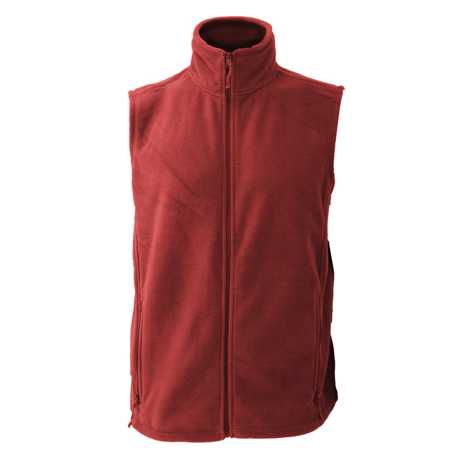 Classic Red - Front - Jerzees Colour Fleece Gilet Jacket - Bodywarmer