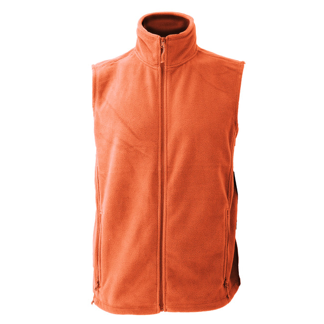 Orange - Front - Jerzees Colour Fleece Gilet Jacket - Bodywarmer
