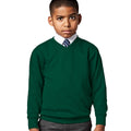 Bottle Green - Back - Jerzees Schoolgear Childrens V-Neck Sweatshirt