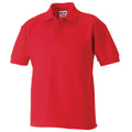 Bright Red - Front - Jerzees Schoolgear Childrens 65-35 Pique Polo Shirt