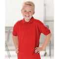 Bright Red - Back - Jerzees Schoolgear Childrens 65-35 Pique Polo Shirt
